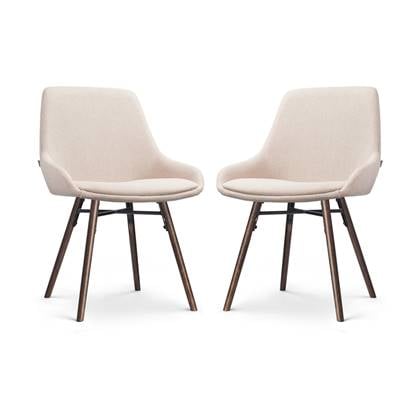 Nolon Nena-Isa Eetkamerstoelen Set van 2 - Beige - Walnoot