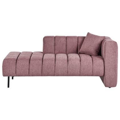 LANNILS - Chaise longue - Roze - Rechtszijdig - Polyester