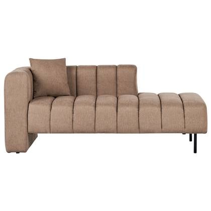 LANNILS - Chaise longue - Lichtbruin - Linkszijdig - Polyester