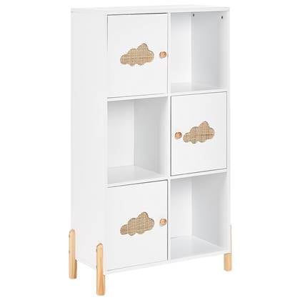 Beliani  CLOUDY - Boekenkast - Wit|Lichthout - MDF