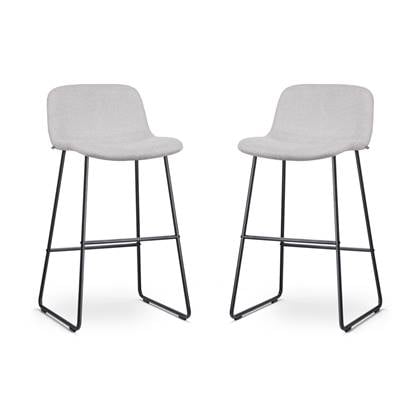 Nolon Nino-Mats Barkrukken Set van 2 - Beige - Zwart - 75 cm