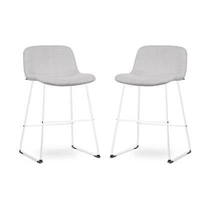 Nolon Nino-Mats Barkrukken Set van 2 - Beige - Wit - 65 cm