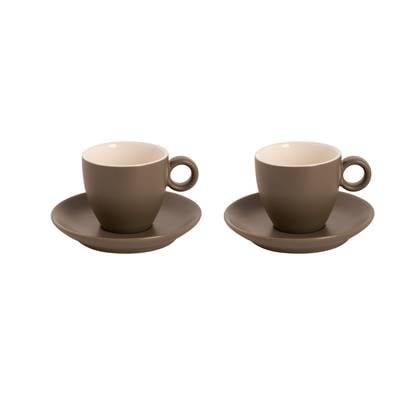 Maastricht Porselein Koffieset Bart Colour 17cl Bruin 2 stuk(s)