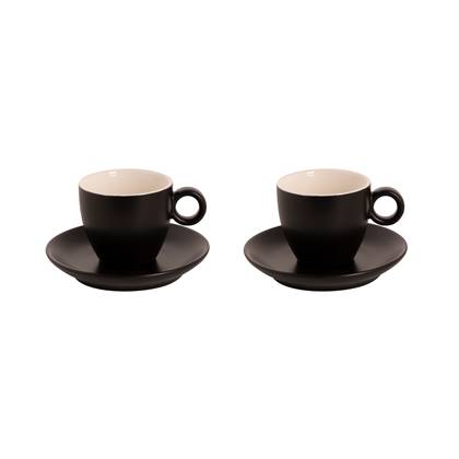 Maastricht Porselein Koffieset Bart Colour 17cl Zwart 2 stuk(s)