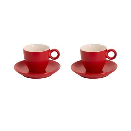 Maastricht Porselein Koffieset Bart Colour 17cl Rood 2 stuk(s)