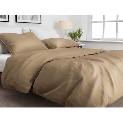 Zo Home Satinado Dekbedovertrekset Uni Katoen Satijn - praline brown