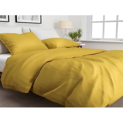Zo Home Satinado Dekbedovertrekset Uni Katoen Satijn - ochre gold Geel