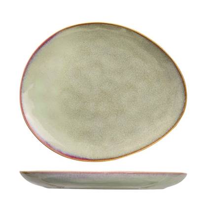 Cosy & Trendy Ontbijtbord | Dessertbord Trentino 19.5 x 16 cm Groen, Roze