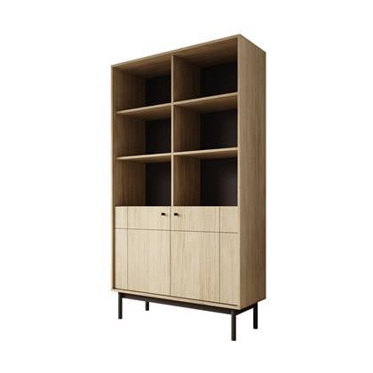 Meubella - Vitrinekast Jules 2 - Eiken - 104 cm