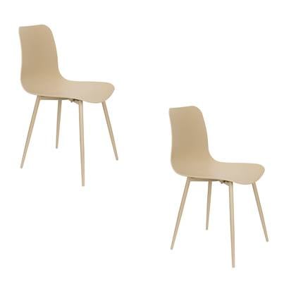 Feliz Lifestyle Leon Eetkamerstoelen Beige - Set van 2