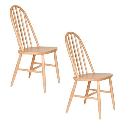 Housecraft Living Guez Eetkamerstoelen Hout Naturel - Set van 2 Beige