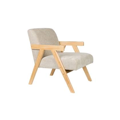 Housecraft Living Panadero Loungestoel Hout Naturel/ Beigen