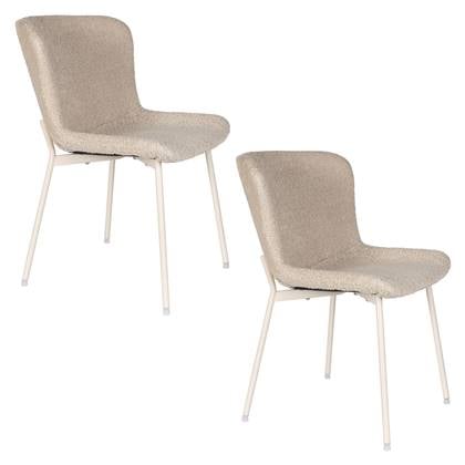 Housecraft Living Marion Eetkamerstoelen Off -White - Set van 2 - Wit}