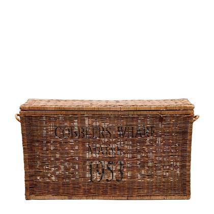 Rivièra Maison - Luxe Opbergtrunk in Riet en Mahonie, 140x40x80 cm