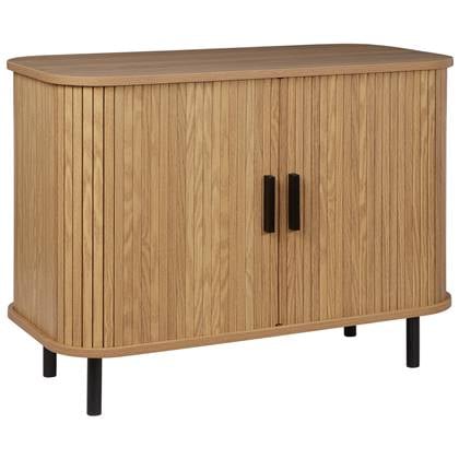 Beliani - BRADLEY - Commode - Lichthout|Zwart - MDF Bruin