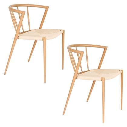 Housecraft Living Che Stoelen - Set van 2 - Bruin}