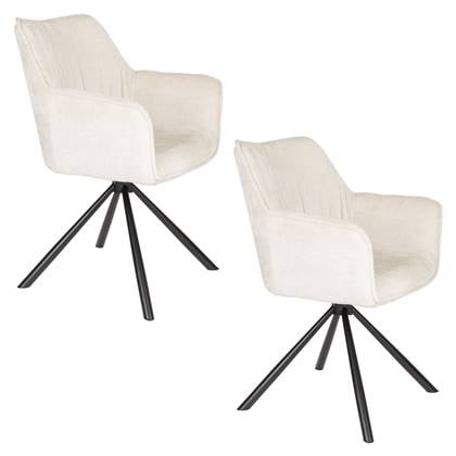 Housecraft Living Kodak Eetkamerstoelen - Set van 2 - Beige}