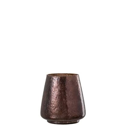 J-Line windlicht Conisch - glas - bruin
