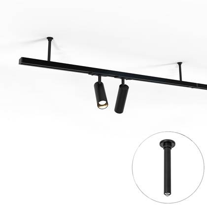 QAZQA Ophanging rail zwart 10,6cm 1-fase