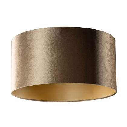 QAZQA Velours lampenkap met gouden binnenkant 50|50|25 Brons