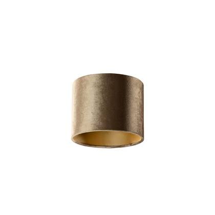 QAZQA Velours lampenkap met gouden binnenkant 18|18|14 Brons