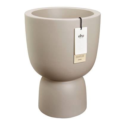 Elho Amber Coupe Round 41 - Beige - L 41 x B x H 58 cm - Binnen en Buiten - 100% gerecycled