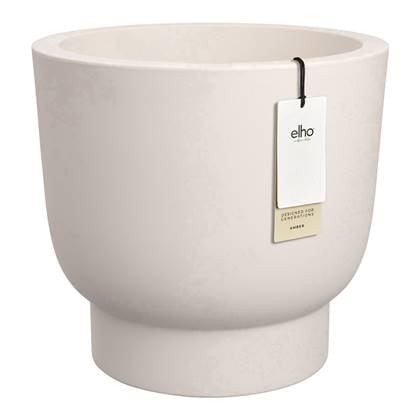 Elho Amber Grail 40 - Wit - Ø 38 x H 36 cm - Binnen en Buiten - 100% gerecycled