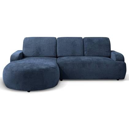 NADUVI Collection Hoekbank Alma links met slaapfunctie Blauw