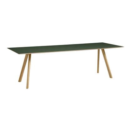 HAY CPH30 2.0 Eettafel - Eikenhout frame Green linoleum 
