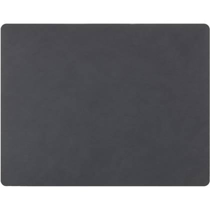 LIND DNA Placemat Nupo - Leer - Anthracite - 45 x 35 cm