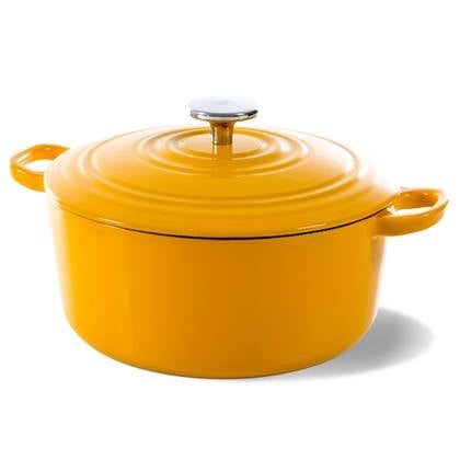 BK Bourgogne braadpan 24cm - sunny yellow - emaille - inductie