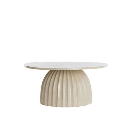 Light&living Bijzettafel Ø70x33,5 cm VEGLIA mat zand+licht brn gesp... Bruin