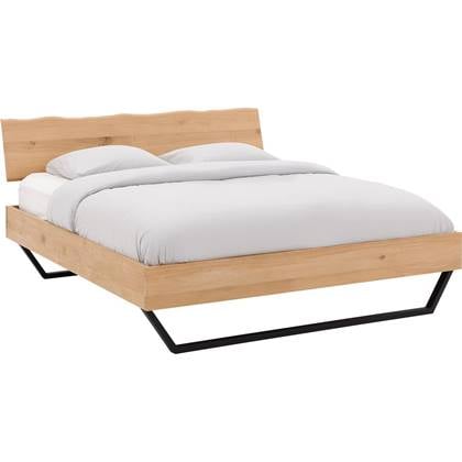 Goossens Bedframe Slade, Bedframe 160 x 220 cm hoofdbord organisch