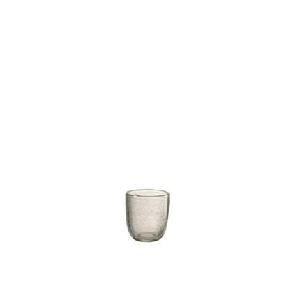 J-Line windlicht Bubbels - glas - transparant - small - 6 stuks