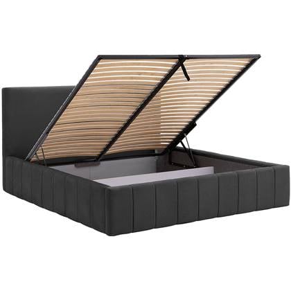 Goossens Bedframe Carte - 180 x 200 - Velours graffiet 1 - Fluweel Grijs