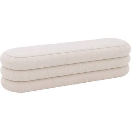 Goossens Bedbank Cloud, 160 cm breed Wit