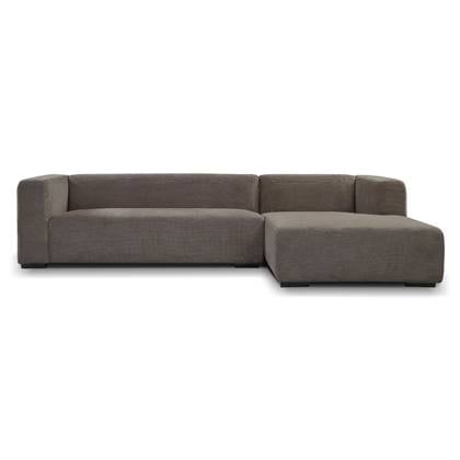 Anli-Style Tower living Glasgow 2,5-seater AL + Chaise Lounge R Grey Grijs