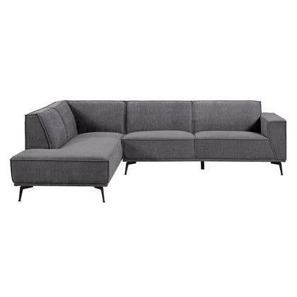 Anli-Style Tower living Leeds 2,5-seater AR + Ottoman L Black Blue Blauw