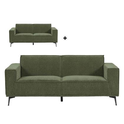 Anli-Style Tower living Leeds 3 ALR + 2,5-ALR seater Bottle green Groen