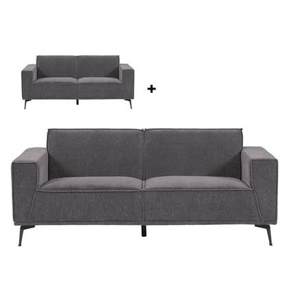 Anli-Style Tower living Leeds 3 ALR + 2,5 ALR seater Black Blue Blauw