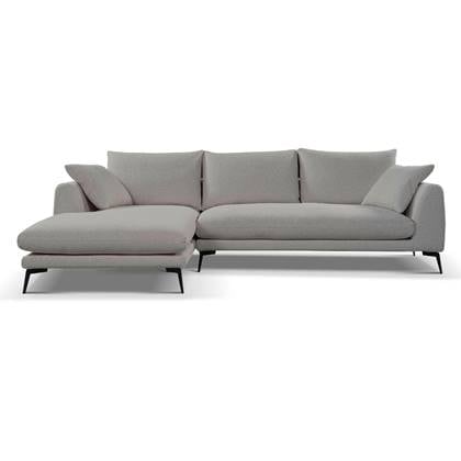 Tower living nottingham 2,5-ar + chaise l - copenhagen 803 cement grey Grijs