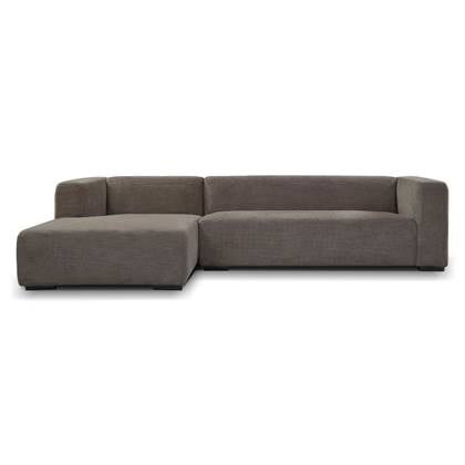 Anli-Style Tower living Glasgow 2,5-seater AR + Chaise Lounge L Grey Grijs