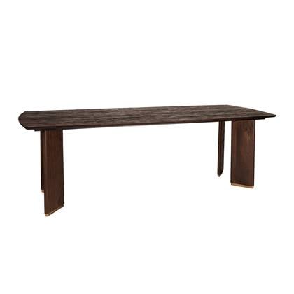 PTMD Liber Brown mango wood dining table 240cm gold leg