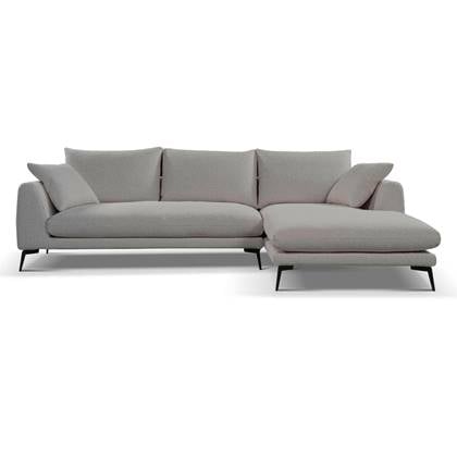 Tower living nottingham 2,5-al + chaise r - copenhagen 803 cement grey Grijs