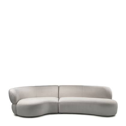 Rivièra Maison Riviera Maison San Remo Sofa Arm Left 2,5 Seater, bouclé, natural grey