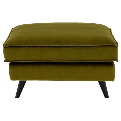 Goossens Hocker Suite in stof velours olijf Groen