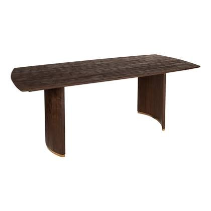 PTMD Ostara Brown mango wood diningtable 200cm gold leg