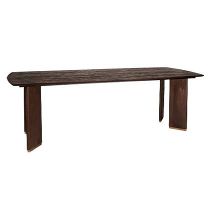 PTMD Liber Brown mango wood dining table 280cm gold leg