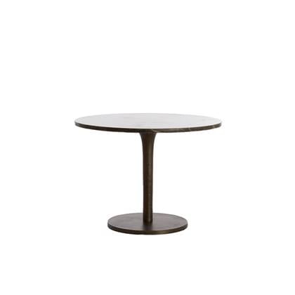 Light&living Bijzettafel Ø61x41 cm PAZO donker marmer+donker... Bruin