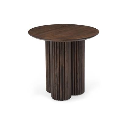 Goossens Bijzettafel Melani, 60 cm rond Bruin